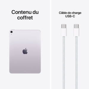 iPad Air M4 11 pouces (2026) Wi-Fi 128 Go Mauve — vue 3